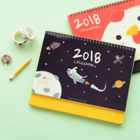 2018 Wire-O Desk Calendar Printing/ Wall Calendar (OEM-JC002)
